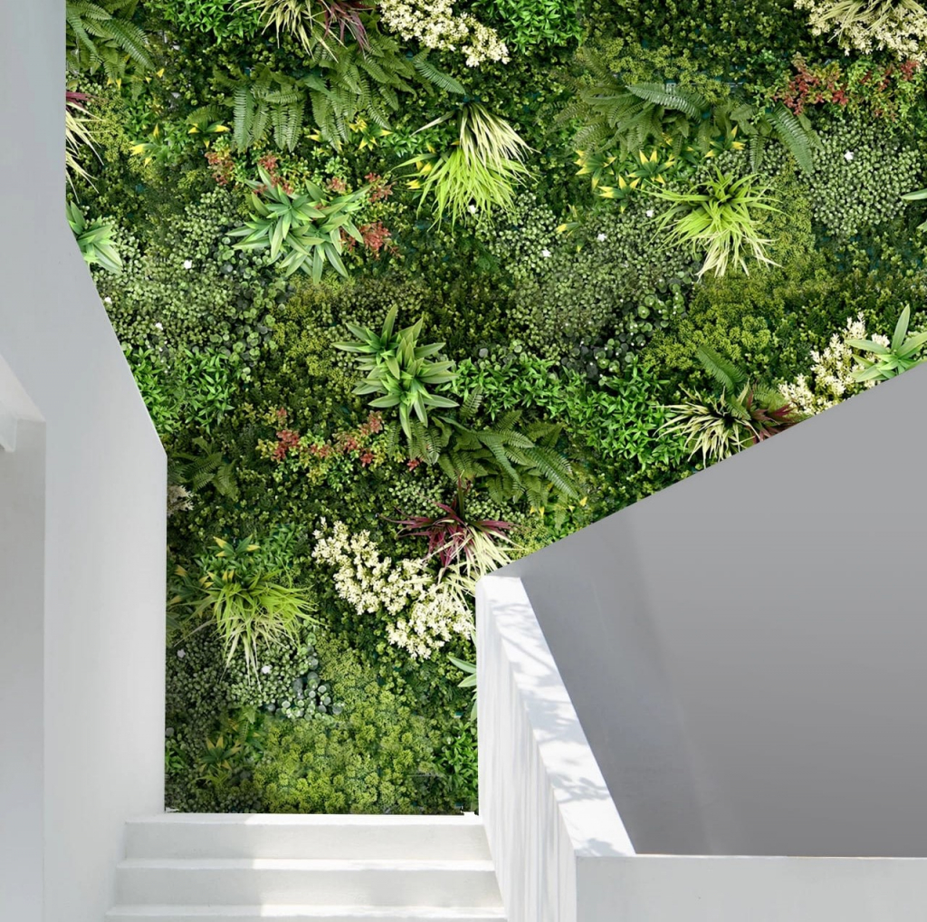 jardin vertical brasil en escaleras